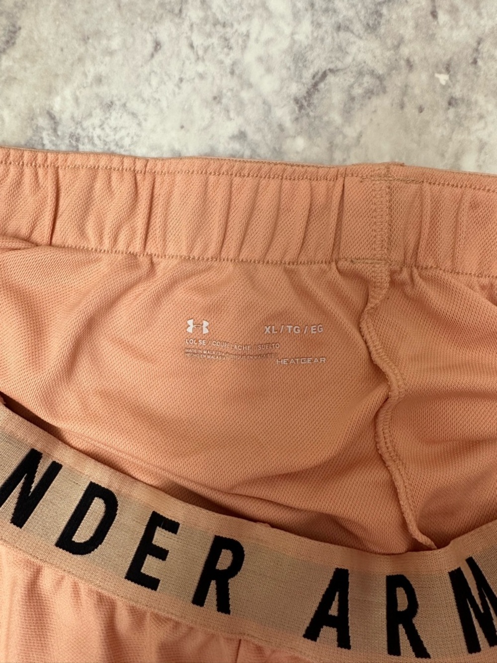 Under Armour Peach Running Shorts - Picture 2 of 2